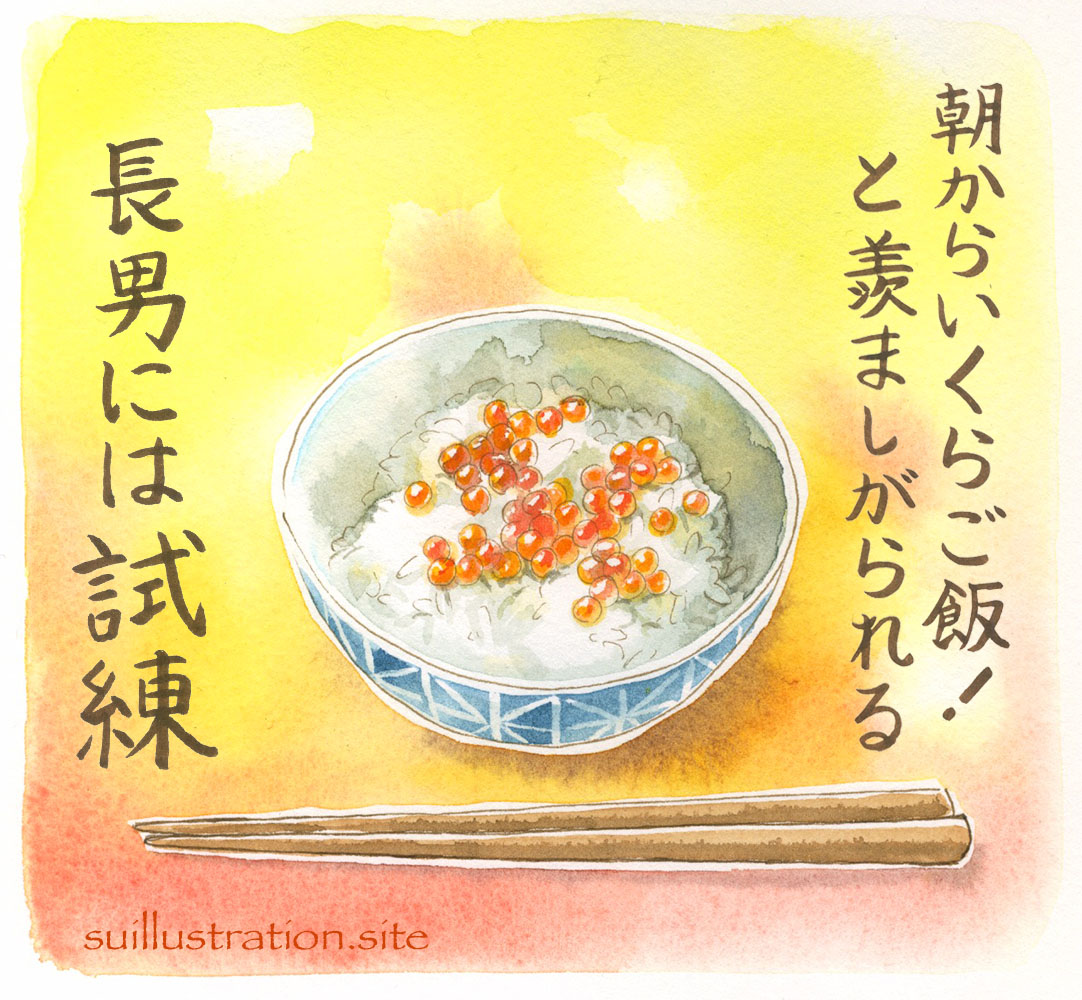 試練の、いくらご飯